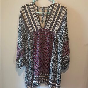 Umgee Black Tie Back Tunic